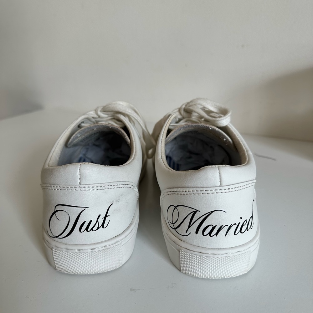 ‘Just Married’ Hand Painted Sneaker (J Crew Road Trip)